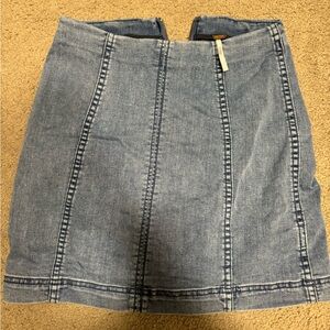 Free People Modern Femme Stretch Denim Mini Skirt Size 2